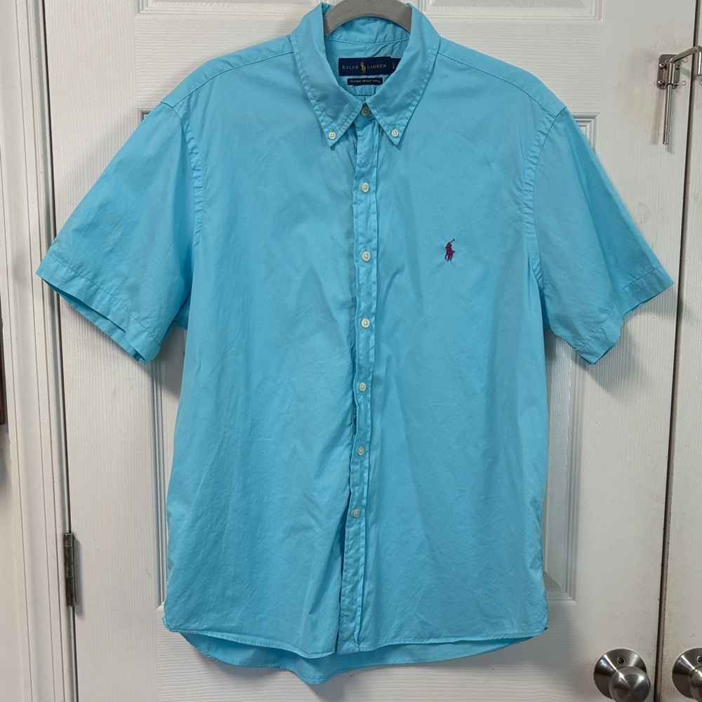 Ralph Lauren Men's Light Blue Button Down Shirt